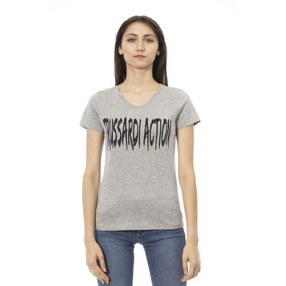 Trussardi Action Gray Cotton Women Women's T-Shirt
